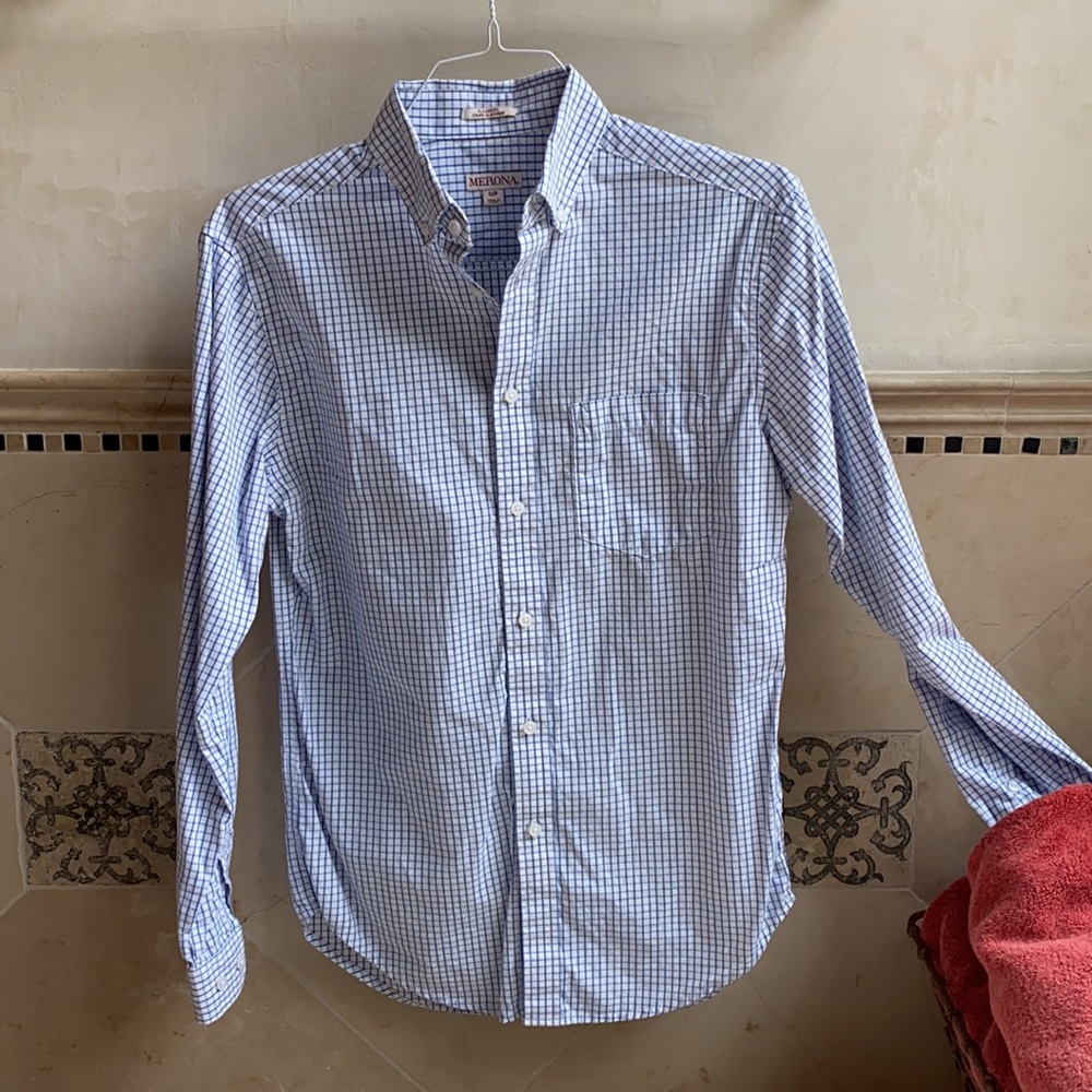 Medina Tattersall-plaid Oxford cloth button down